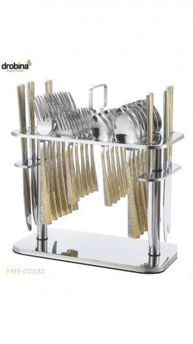 طقم ملاعق 30 قطعة ذهبي drobina