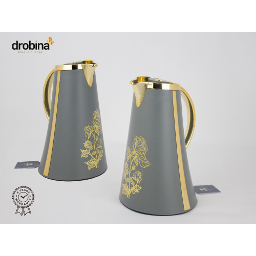 طقم ترامس فاخر دروبينا بنقشة رمادي A