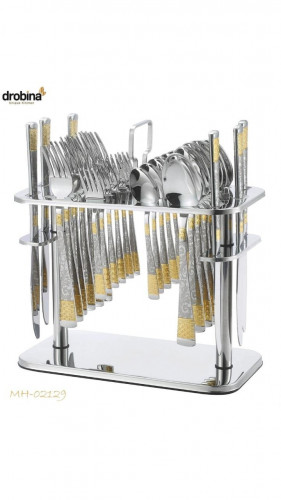 طقم ملاعق 30 قطعة ذهبي drobina