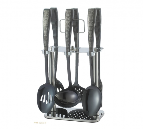 طقم ملاعق غرف 7 قطع أسود كامل drobina