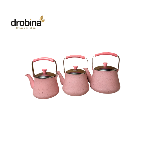 طقم براريد شاي جرانيت وردي