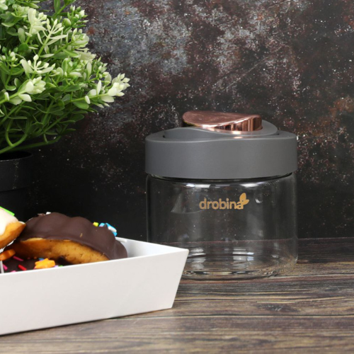 مرطبان زجاج 0.50 لتر رمادي B- drobina