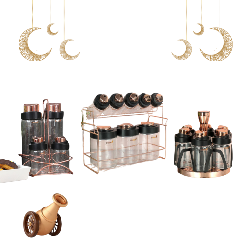 طقم علب بهارات اسود