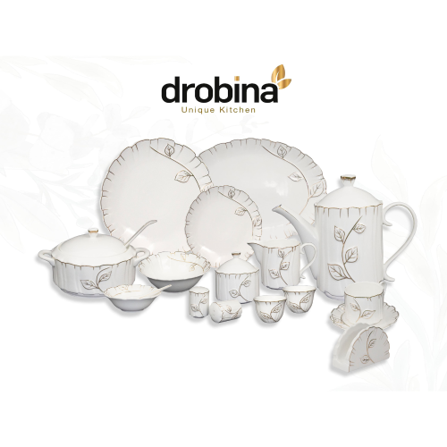 طقم سفرة 64 قطعة مدور وردة دروبينا G