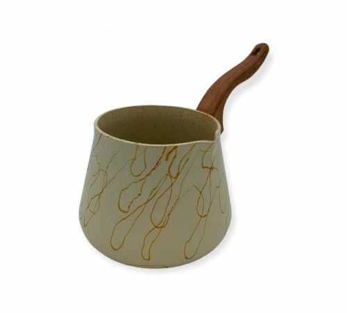 ركوة قهوة غرانيت مقاس 5 كريم خشبي