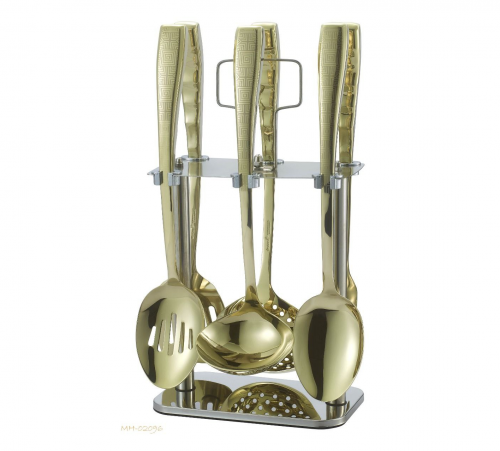 طقم ملاعق غرف 7 قطع ذهبي كامل drobina