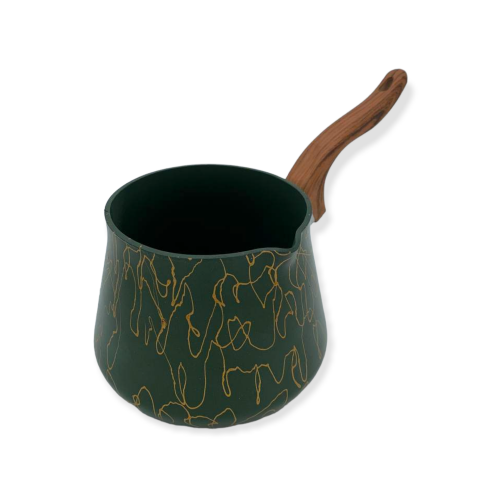 ركوة قهوة غرانيت مقاس 3 اخضر خشبي