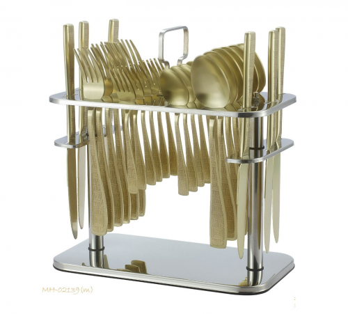 طقم ملاعق 30 قطعة ذهبي مات drobina