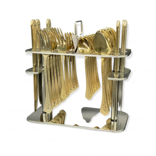 طقم ملاعق 30 قطعة ذهبي كامل