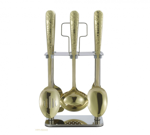 طقم ملاعق غرف 7 قطع ذهبي كامل drobina