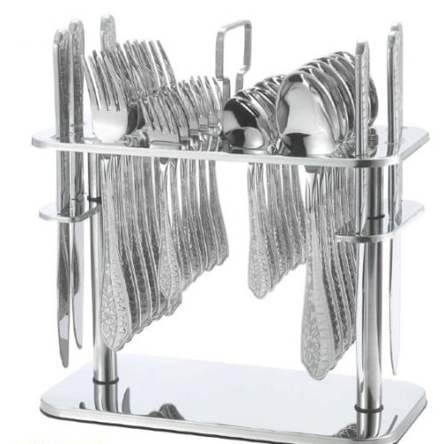 طقم ملاعق 30 قطعة فضي drobina