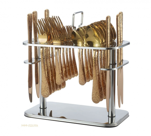 طقم ملاعق 30 قطعة برونز كامل drobina