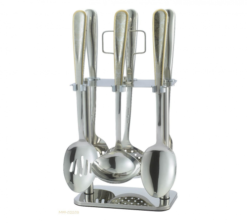 طقم ملاعق غرف 7 قطع ذهبي drobina