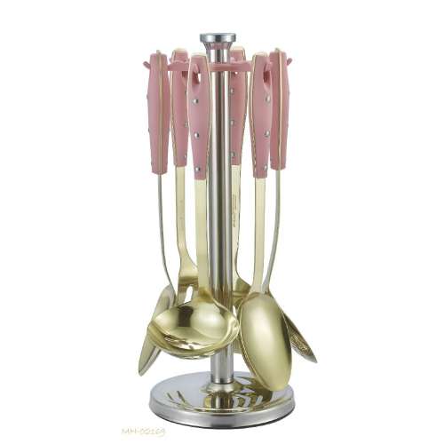 طقم ملاعق غرف 7 قطع PINK ذهبي drobina