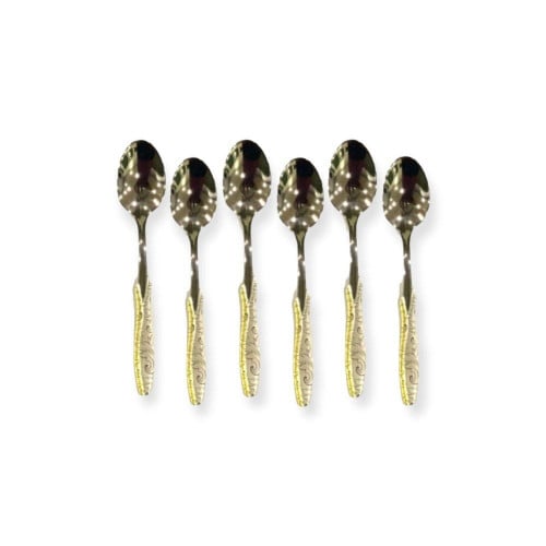 ملاعق حلا drobina ذهبي ليزر