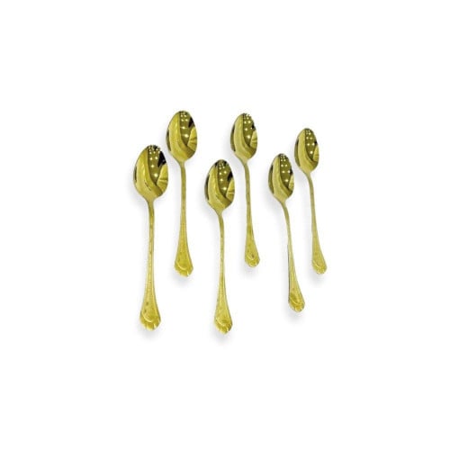 ملاعق حلا drobina ذهبي كامل