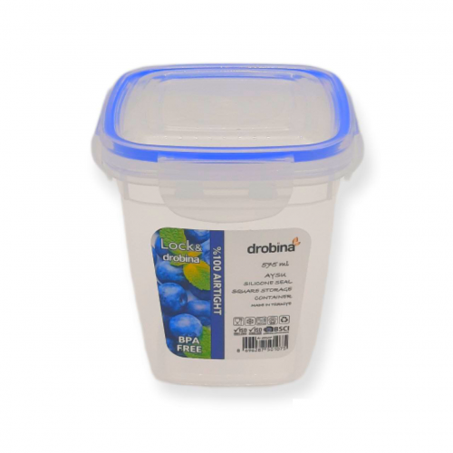 حافظة طعام تركي drobina مربع عميق 575 مل