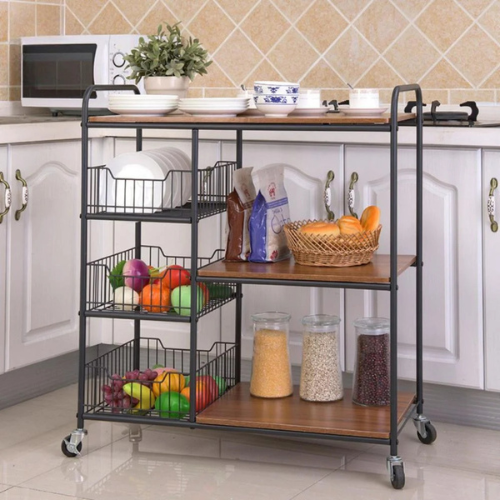 رف تخزين وتنظيم المطبخ 3 طبقات