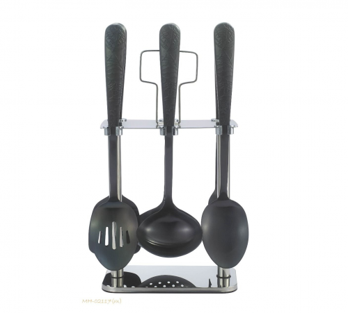 طقم ملاعق غرف 7 قطع أسود مات drobina