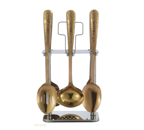 طقم ملاعق غرف 7 قطع برونز كامل drobina