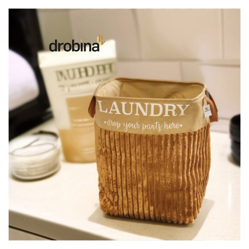 سلة غسيل مستطيلة فرو _ ملون