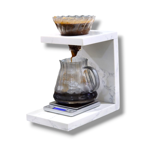 ستاند قهوة مقطرة رخامي