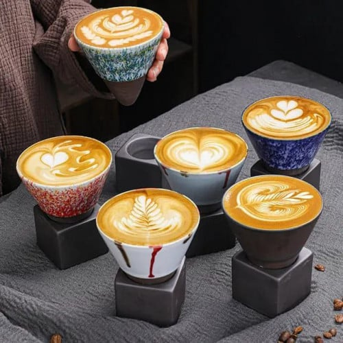 كوب قهوة سيراميك شكل قمع