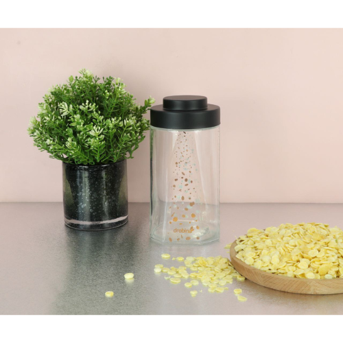 مرطبان زجاج 1.5 لتر اسود