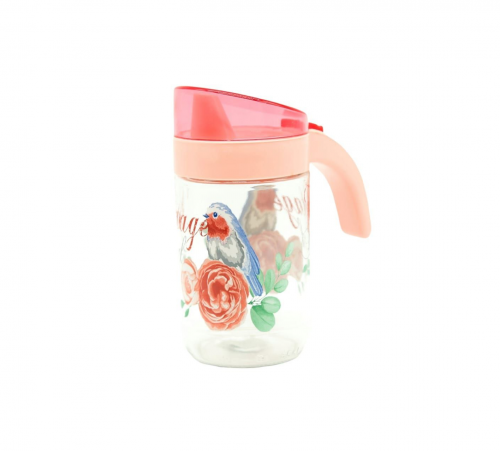 جك زجاج 0.75 لتر مشجر وردي