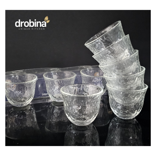 فنجان قهوة عربي شفاف زجاج 6 حبة