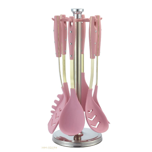 ملاعق غرف 7 قطع سيلكون PINK ذهبي drobina