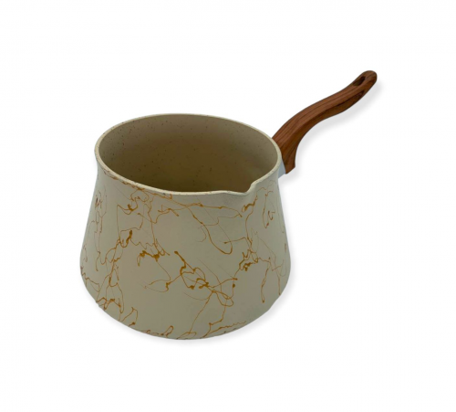 ركوة قهوة غرانيت مقاس 8 كريم خشبي