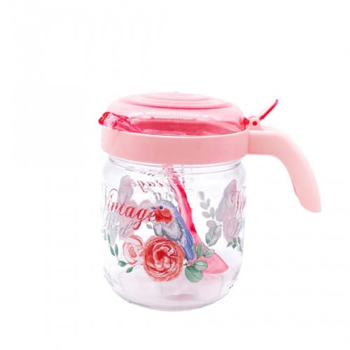 سكرية زجاج كبيرة زهور