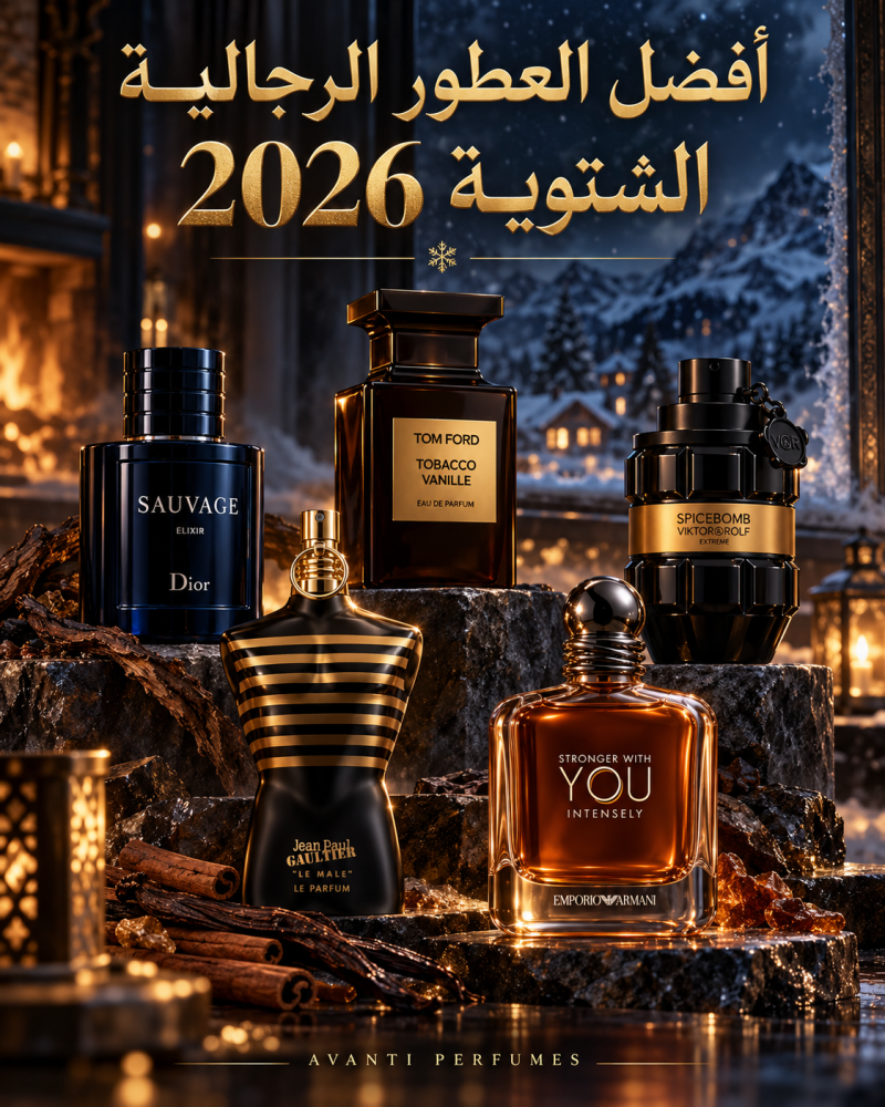 صورة مجموعة من العطور الرجالية الشتوية عن قرب