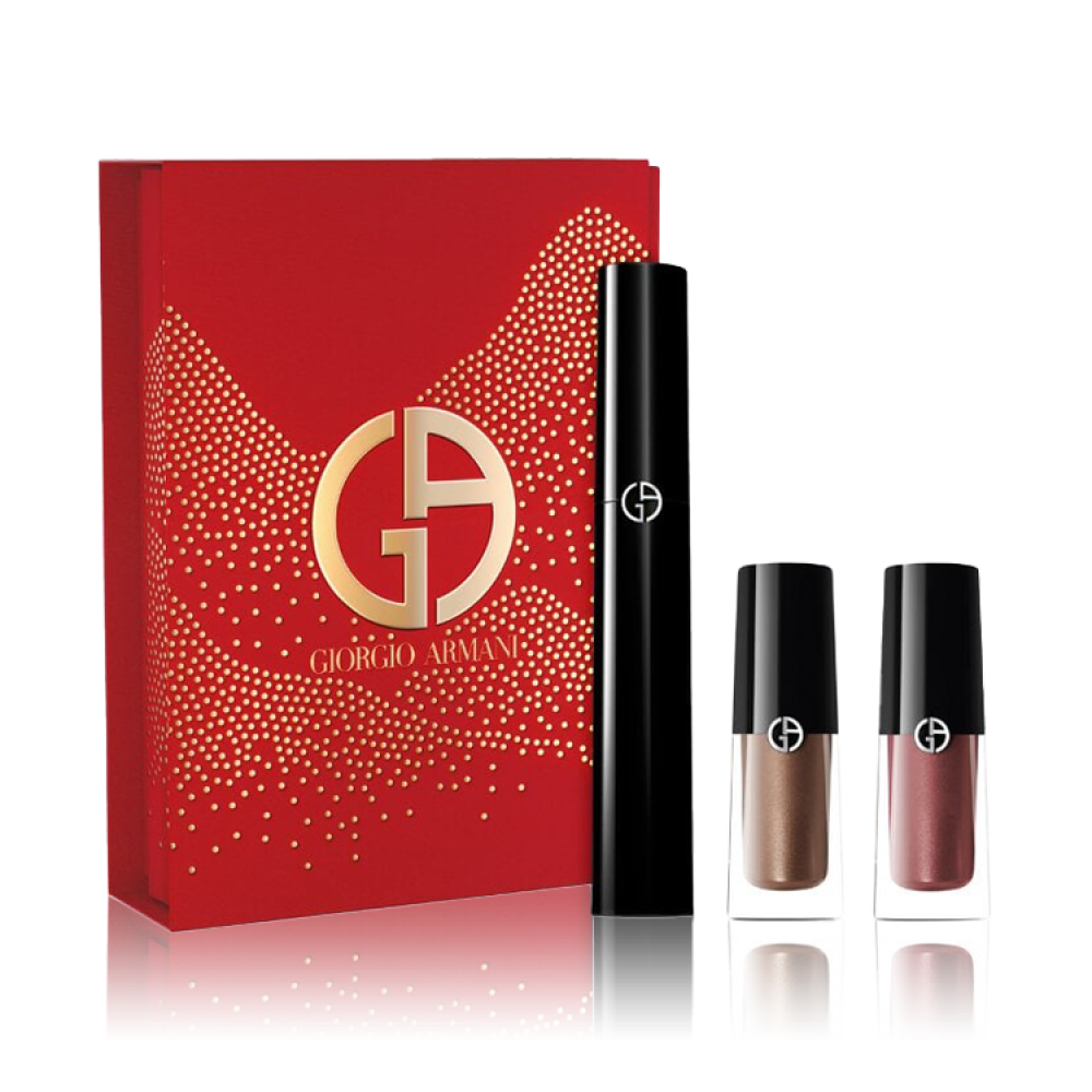 مجموعة هدايا العيون الفاخرة من جورجيو أرماني بيوتي: ماسكارا وتنت للعيون