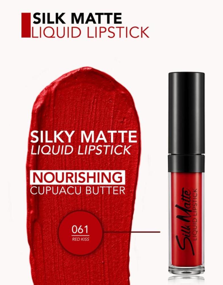 أحمر شفاه سائل مطفي حريري درجة 061 - شفاه جذابة تدوم طويلاً