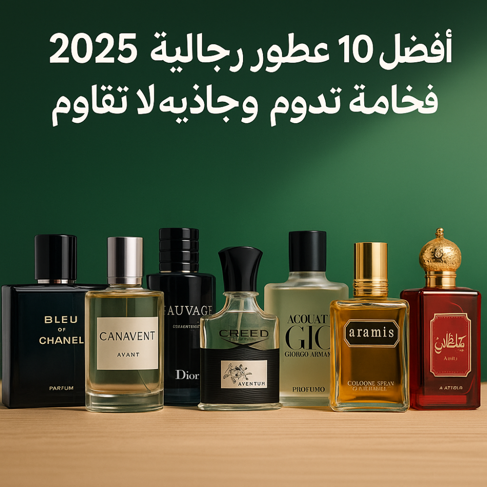 أفضل 10 عطور رجالية فخمة لعام 2025 – روائح ثابتة تجذب الانتباه