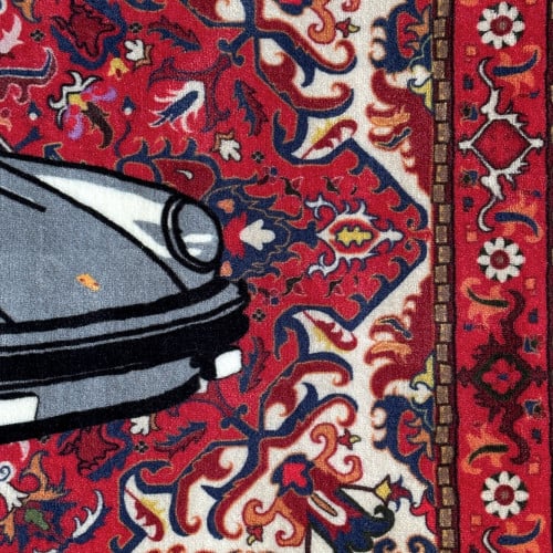 Persian embroidered carpet - Porsche 911