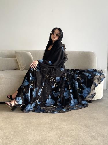 Z197 / قماش كريب خفيف وقماش تل مطرز كمبيوتر