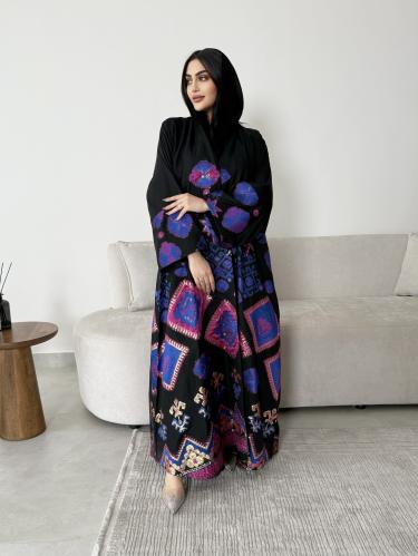 Z294 / قماش اورقنزا تركي مشجر حاشية تحت واطرف الكم