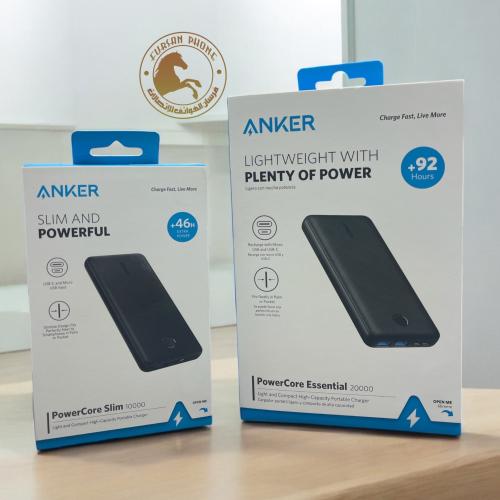 2 بطاريات أنكر - بطاريه 10000 مع بطاريه 20000 منافذ شحن USB