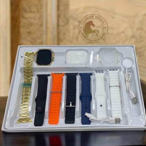 ساعه الترا مع سماعه بلوتوث 10في1