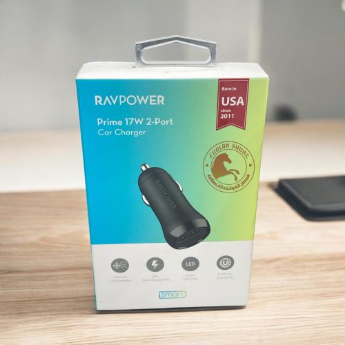 الأصلي راف بور شاحن سياره منفذين 17W USB