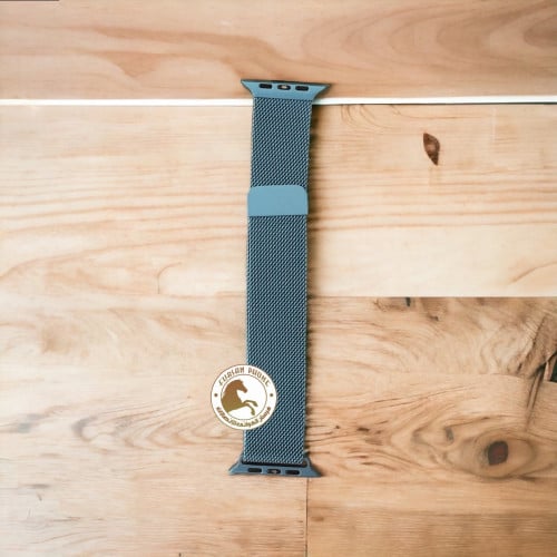 سوار ساعه ابل ستيل سماوي مقاس 44-42