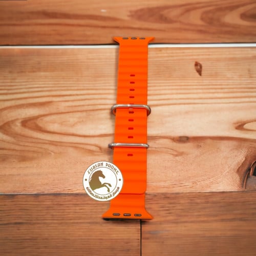 سوار ساعه ابل ربل برتقالي مقاس 42-44-45-49