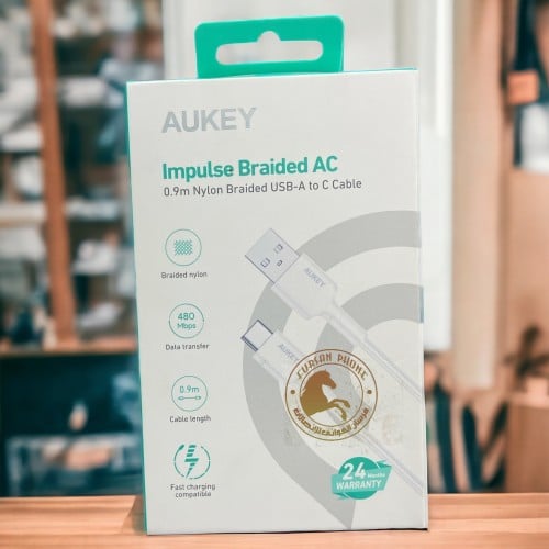 كيبل USB تايب سي 0.9متر ابيض شركه اوكي