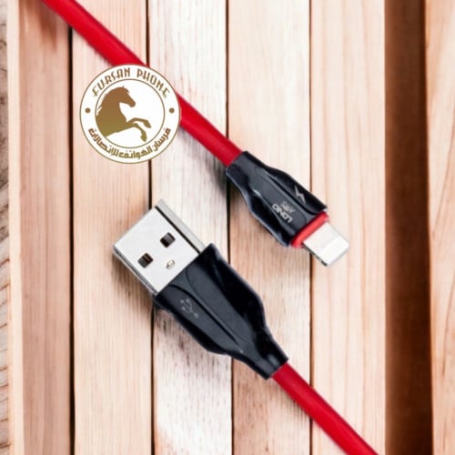 سلك شحن ومزامنة بيانات أيفون 2متر لون أحمر