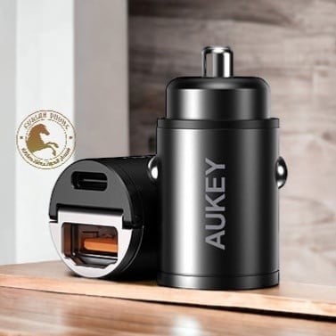 شاحن سياره منفذين30W PD+USB شركه أوكي