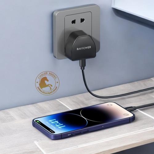 الأصلي شاحن متكامل قطعتين شاحن جداري مع سلك أصلي معتمد من أبل أيفون PD شركه راف بور