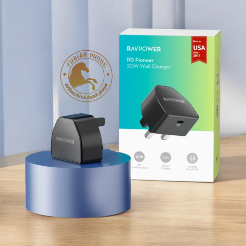 الأصلي شاحن جداري pd 20w  أسود شركه راف بور